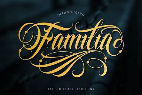 Chicano Font Tattoo Style Stunning Script Fonts Creative Market