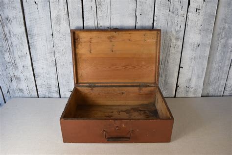 Vintage Suitcase Old Wooden Suitcase Wooden Trunk Etsy
