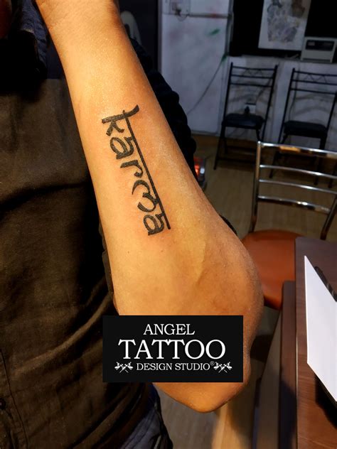 Karma Tattoo Made On Wrist At Gurgaon Call 8826602967 For Appointment