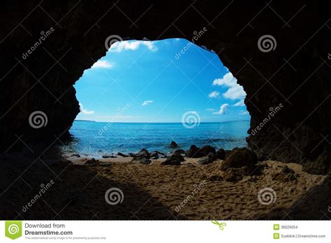 The Cave In Sunayama Beach Okinawa Prefecturejapan Stock Photo