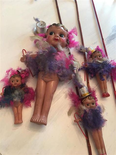 Carnival Kewpie Dolls Vintage Celluloid Dolls With Sticks Kewpie Dolls