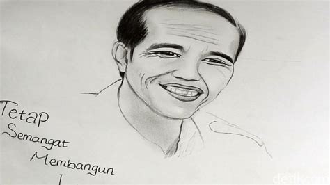 100 Contoh Gambar Sketsa Wajah Jokowi Terbaru Postsid