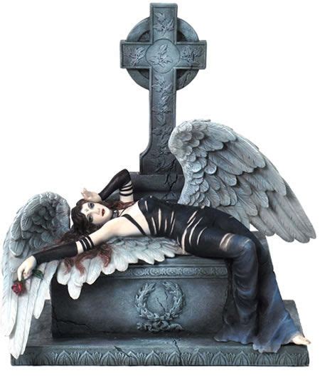 Female Dark Angel Lying On Grave In 2020 Fantasy Figurine Grave