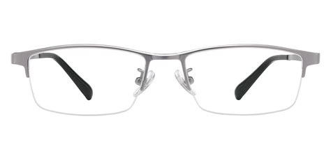 Burlington Rectangle Prescription Glasses Silver Men S Eyeglasses