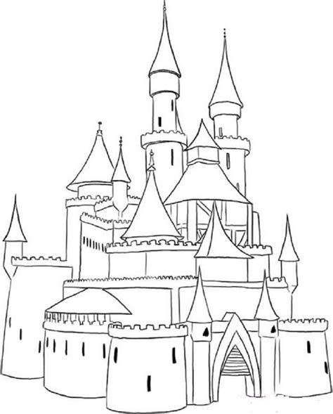 Sofia The First Castle Coloring Pages Castle Drawing Disney Castle