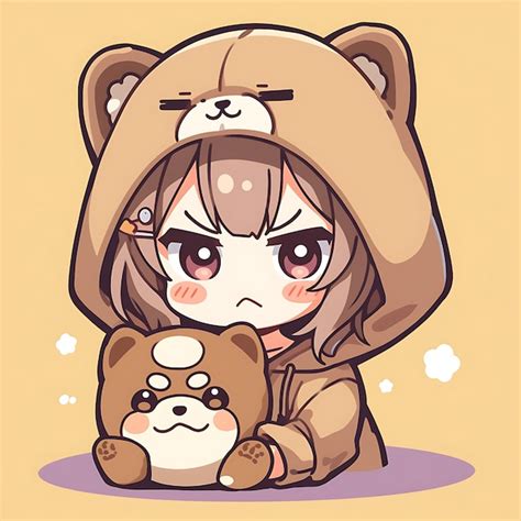 Premium Ai Image Anime Sticker Cute Kawaii Characters With Bold Line