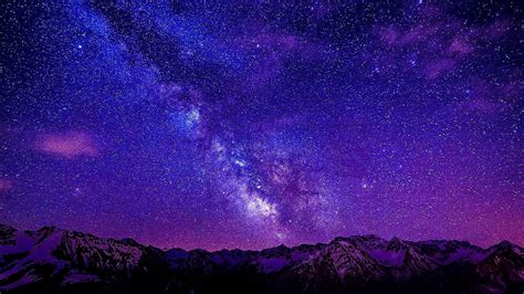 Sky Purple Atmosphere Galaxy Night Starry Night Starry Sky Night