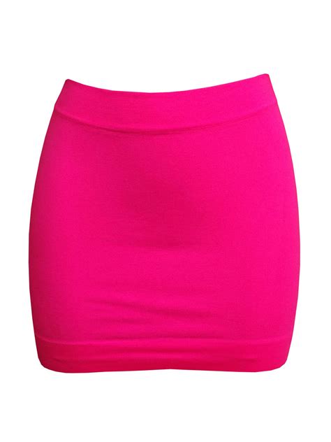 Womens Neon Lycra Stretch Mini Micro Skirt Ladies Spandex Short Booty Club Sexy Ebay