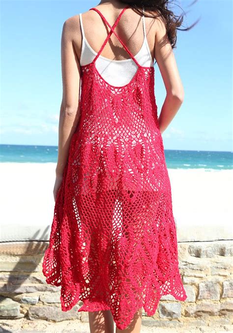 Boho Crochet Maxi Dress Red On Behance Vestidos De Ganchillo