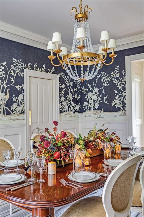 See our favorite dining room decorating ideas and tips. A Traditional New England Colonial - Old House Journal Magazine | Dining room wallpaper, Dining ...