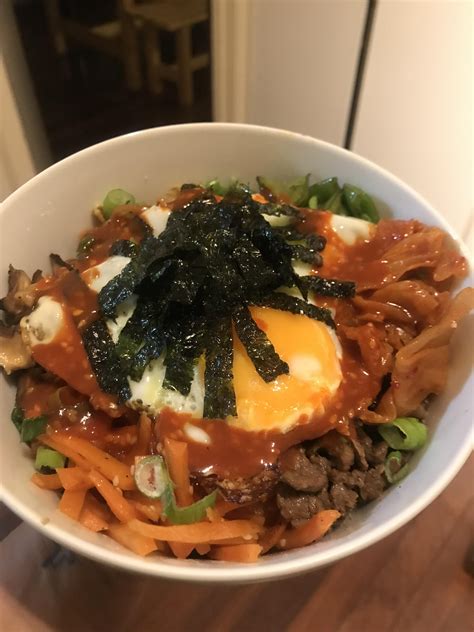 [Homemade] Bibimbap with homemade gochujang sauce : food