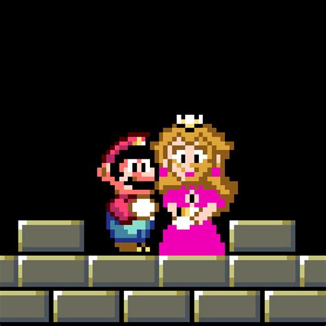 Nintendo Princess Peach Kissing Super Mario Gif Gifdb Com