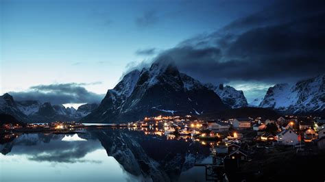 1366x768 Norway Lofoten Mountains Evening Coast 5k Laptop Hd Hd 4k