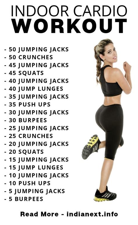 Indoor Cardio Workout Plan Cardio Workout Plan Cardio Workout Workout