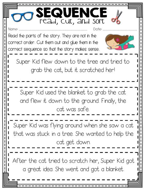 Sequence Worksheet For 3rd Grade