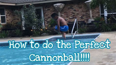 the perfect cannonball pool safety youtube