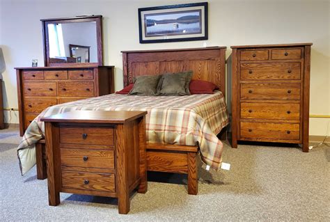 Amish Queen Bed Rustic Hickory Bedroom Furniture Amish Keck Furniture