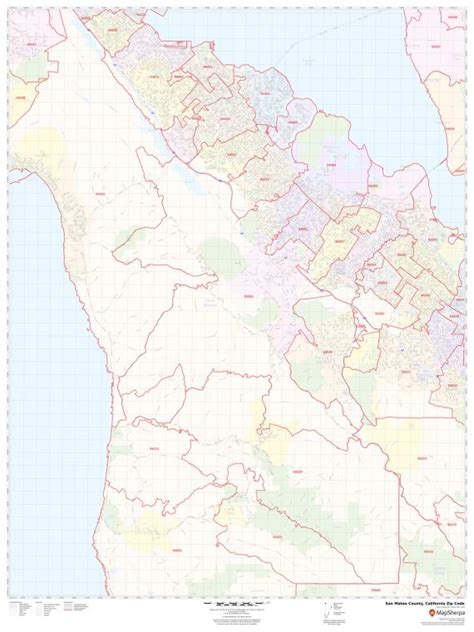 San Mateo Ca Zip Code Map