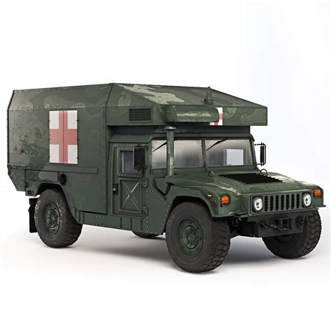 Humvee Military M997a3 Ambulance 2018 3d Model By Podshyvalov