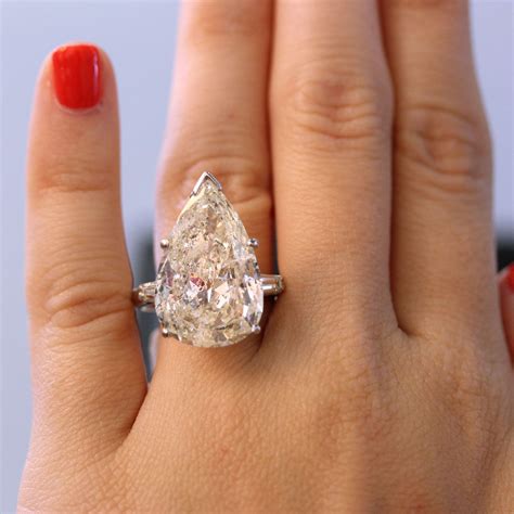 5 Carat Pear Shaped Diamond Ring F