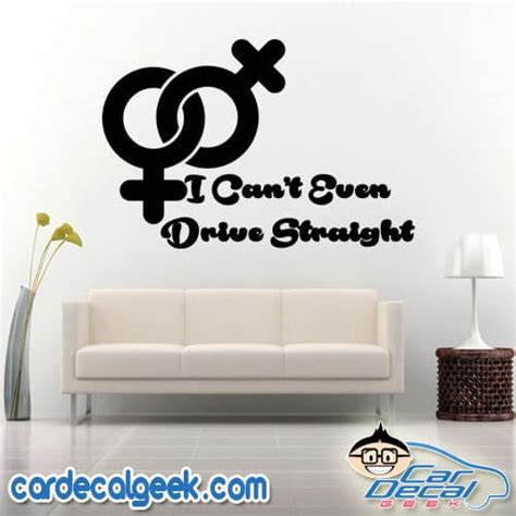 i can t even drive straight lesbian vinyl decal sticker