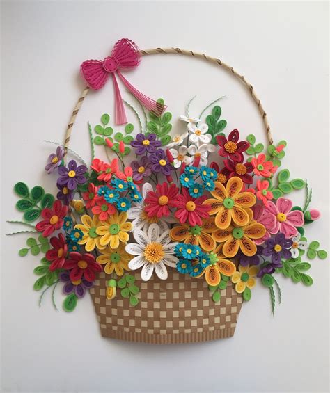This Beautiful Qulling Flower Basket Paper Quilling Flowers Paper