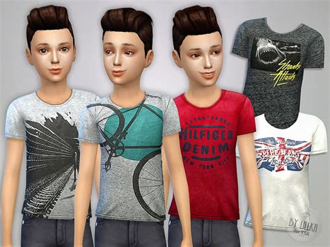 The Sims Resource T Shirt Collection For Boys P07 By Lillka • Sims 4