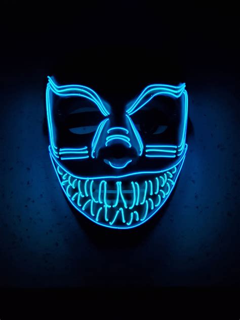 Purge Smiley Cosplay Led Glow Mask Etsy