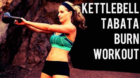 Minute Kettlebell Tabata Burn Workout For Total Body Strength And Cardio Youtube