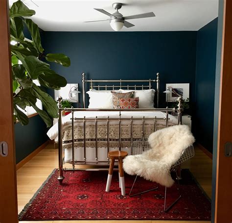 A Calm Pacific Northwest Inspired Seattle Home Blue Bedroom Walls