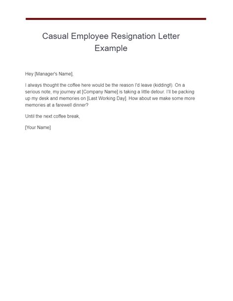 17 Casual Resignation Letter Examples How To Write Tips Examples