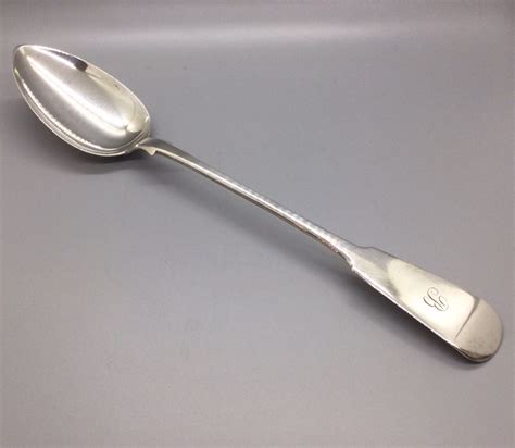 Early Victorian Scottish Silver Basting Spoon Glasgow 1842 877224