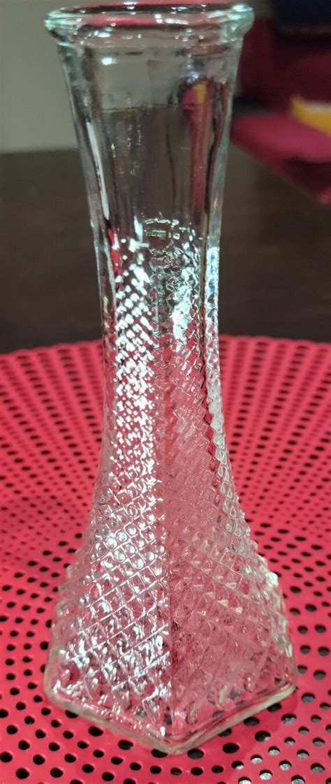 Vintage Clear Glass BUD VASE By E O BRODY Company Of Clevland Etsy