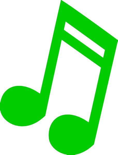 Music Note Green Clip Art At Vector Clip Art Online