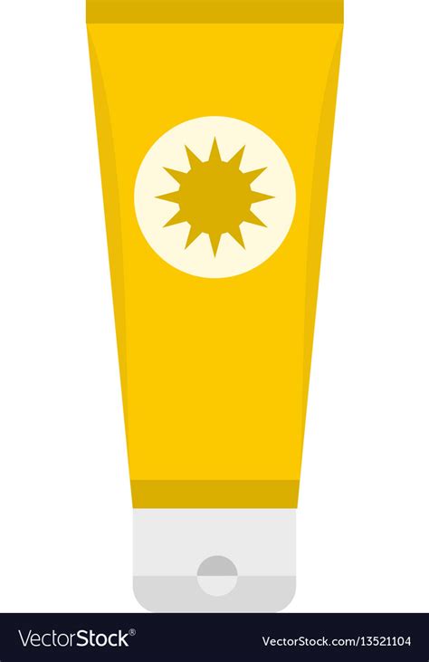 Sunscreen Icon Flat Style Royalty Free Vector Image