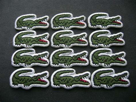 Lacoste Crocodile Alligator Emblem Logo Iron On Sew On Embroidered