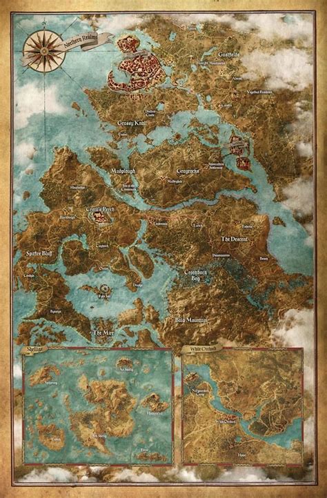 Once extracted, double click on the setup_witcher3_en_goty_2.51.exe to install the game. Here's the world map for The Witcher 3 - it's pretty big ...