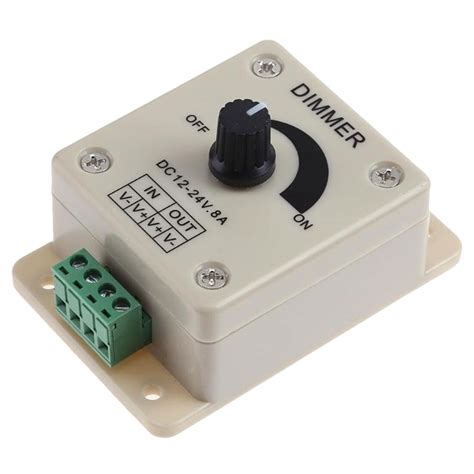 Dc12v 24v Led Dimmer Switch 8a Voltage Regulator Brightness Adjustable