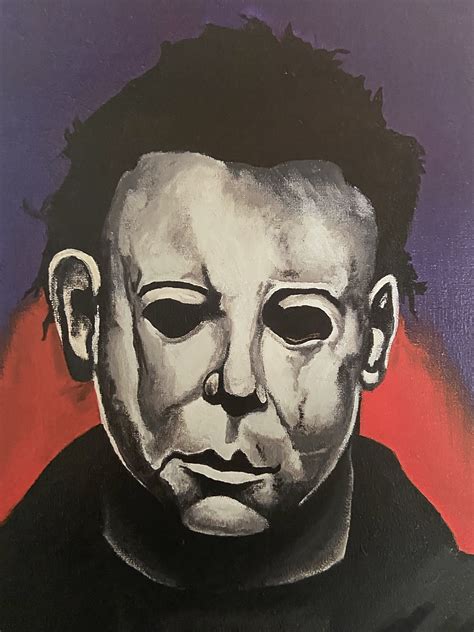 Michael Myers Original Painting Print Halloween Movie Fan Etsy
