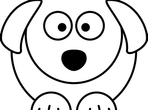 Dog Faces Coloring Pages Free Black And White Cartoon Cartoon Dog