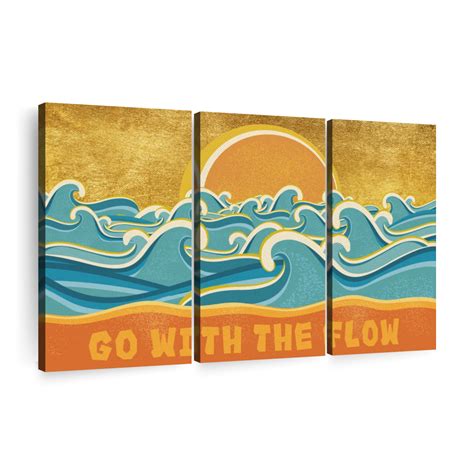 Go With The Flow Typography Wall Art Digital Art