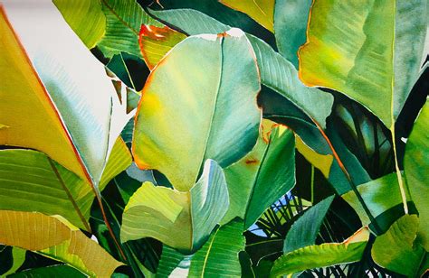 Tropical Leaves Painting By Sarah Bent Fine Art America