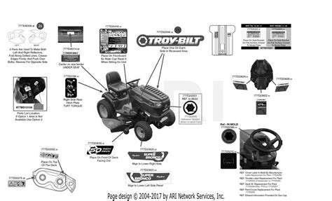 Troy Bilt 13aja1bq066 Super Bronco 50 Xp Hydro 2018 Parts Diagram For