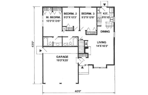 Traditional Style House Plan 3 Beds 2 Baths 1100 Sqft Plan 116 147
