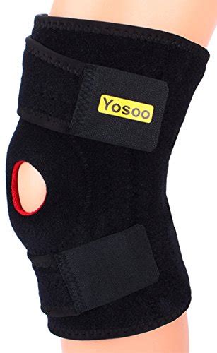 Yosoo Adjustable Neoprene Knee Support Brace With Basic Open Patella Stabilizer Kneecap Support