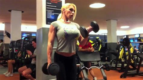 Biceps Workout And Flexing By Krisztina Sereny The Bustyfitness Youtube