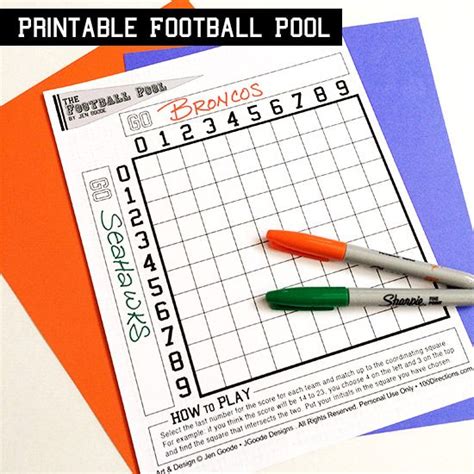 College football bowl pool printable / how to play football squares a k a super bowl squares : Football Pool Printable - Who Will Win the Big Game ...