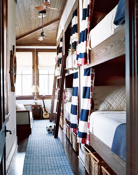 Nautical Built In Bunk Beds With Curtains I Would Sleep In Them