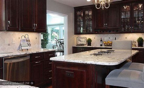 Not all white kitchen walls are boring or lack imagination. Colonial White Granite Countertop and Island Top with ...