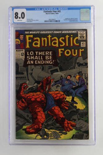 Fantastic Four 43 Marvel 1965 Cgc 80 Frightful Four App Ebay